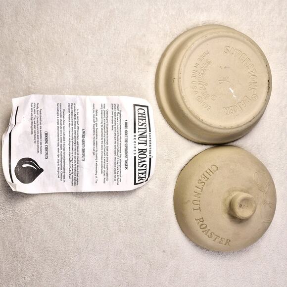 SUPERSTONE Bake & Serve, Sassafras. 1993 Lidded Chestnut/Garlic Roaster. - Picture 12 of 12